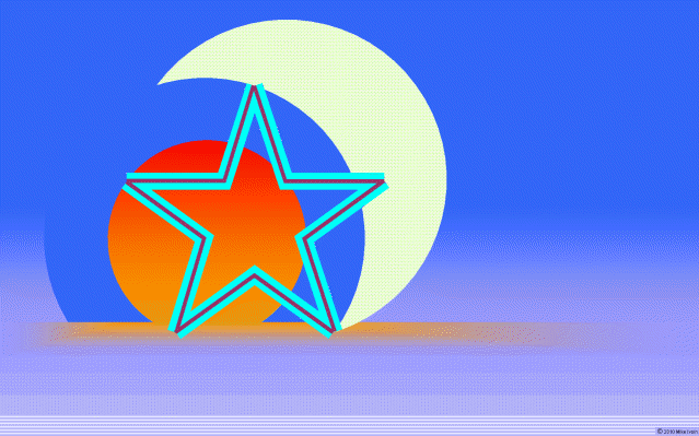  To select 5-point star illustrations. This design is called Sail the Evening Sun  